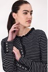WINDSOR TOP - black stri